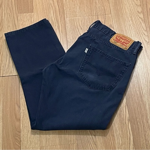 Levi's Other - Levis 502 Men’s 34x30 (34x27) Tapered Straight Fit Jeans Dark Blue Western Denim